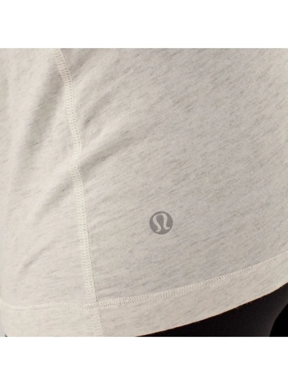 Lululemon Devotion Long Sleeve Tee Heathered Polar Cream / Clarity Yellow
